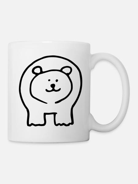 Bear printed 2 sides - Mug blanc - blanc