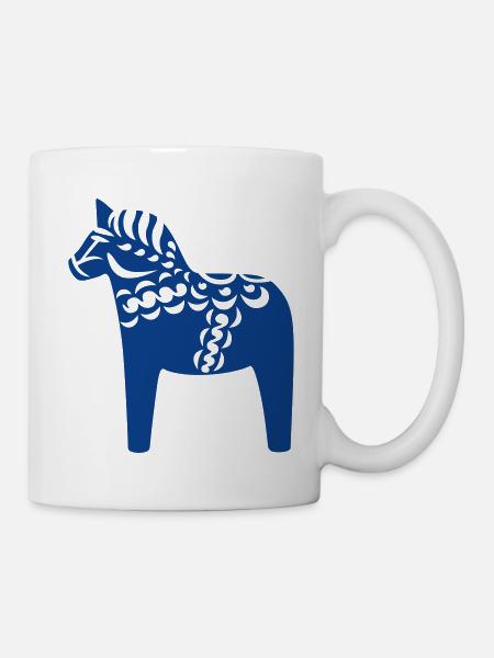 Dala Horse - Mug - white
