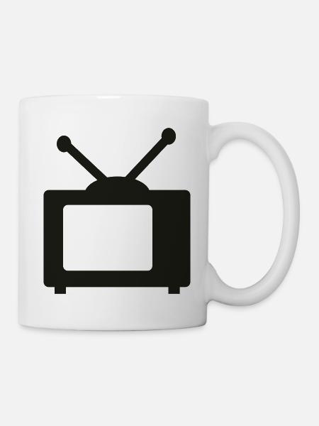 fernseh - Tasse - Weiß