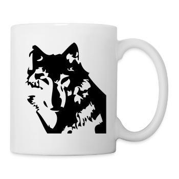 wolf - Tasse - Weiß - Rechts
