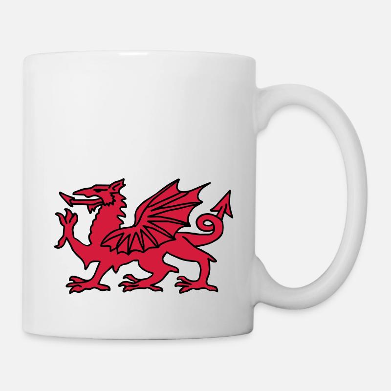 Waliser Drache - Tasse - Weiß