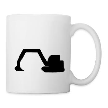 bagger - Tasse - Weiß - Rechts