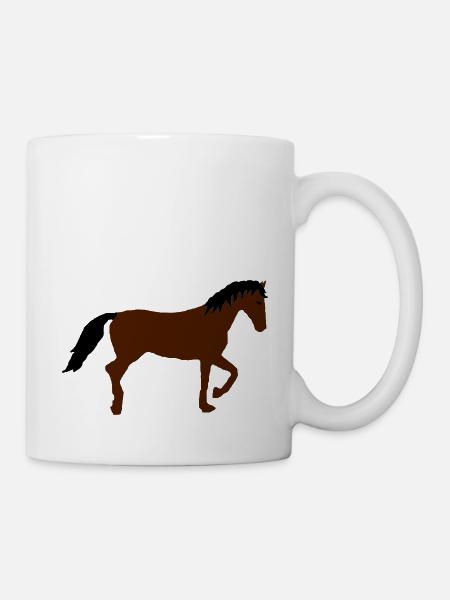 -Brauner- - Tasse - Weiß