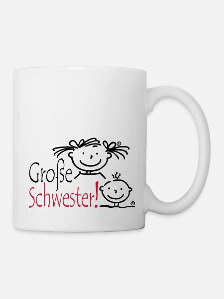 Grosse Schwester - Tasse - Weiß
