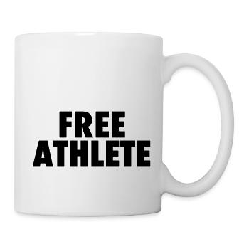 free athlete centered - Tasse - Weiß - Rechts