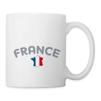 France Carte de France en bleu blanc rouge G - Mug blanc - blanc - Droite