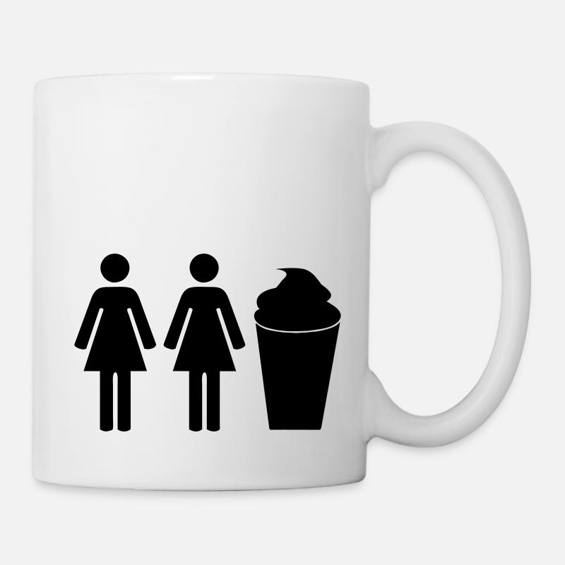 2 girls 1 cup - Mug blanc - blanc