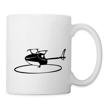 helicopter_inverted - Tasse - Weiß - Rechts