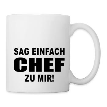 chef boss - Tasse - Weiß - Rechts