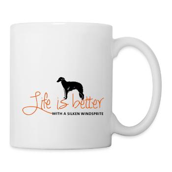 Life is better - Silken - Mug - white - Right
