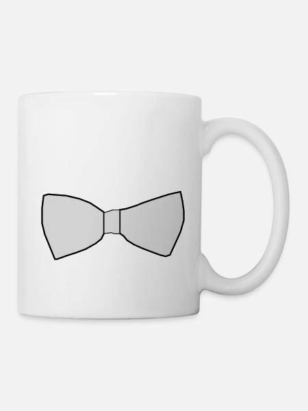 Fake bow tie vector white - Mug - white