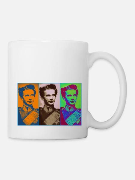 Ludwig II 3 times - Tasse - Weiß