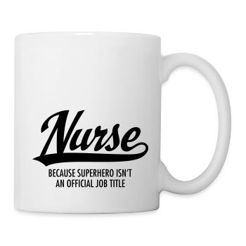 Nurse - Superhero - Tasse - Weiß - Rechts