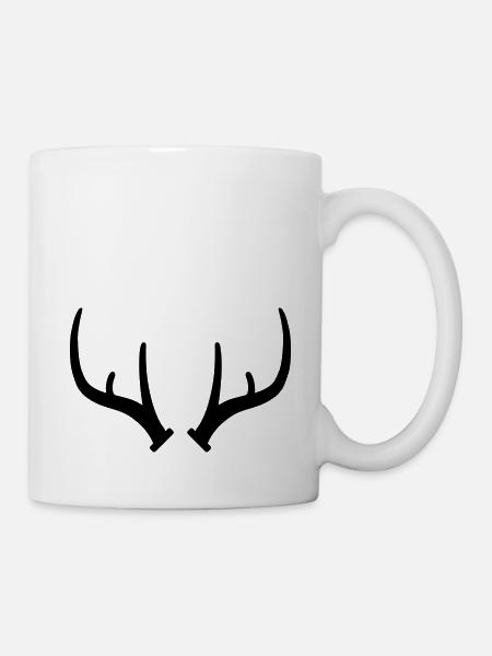 Geweih - - Tasse - Weiß