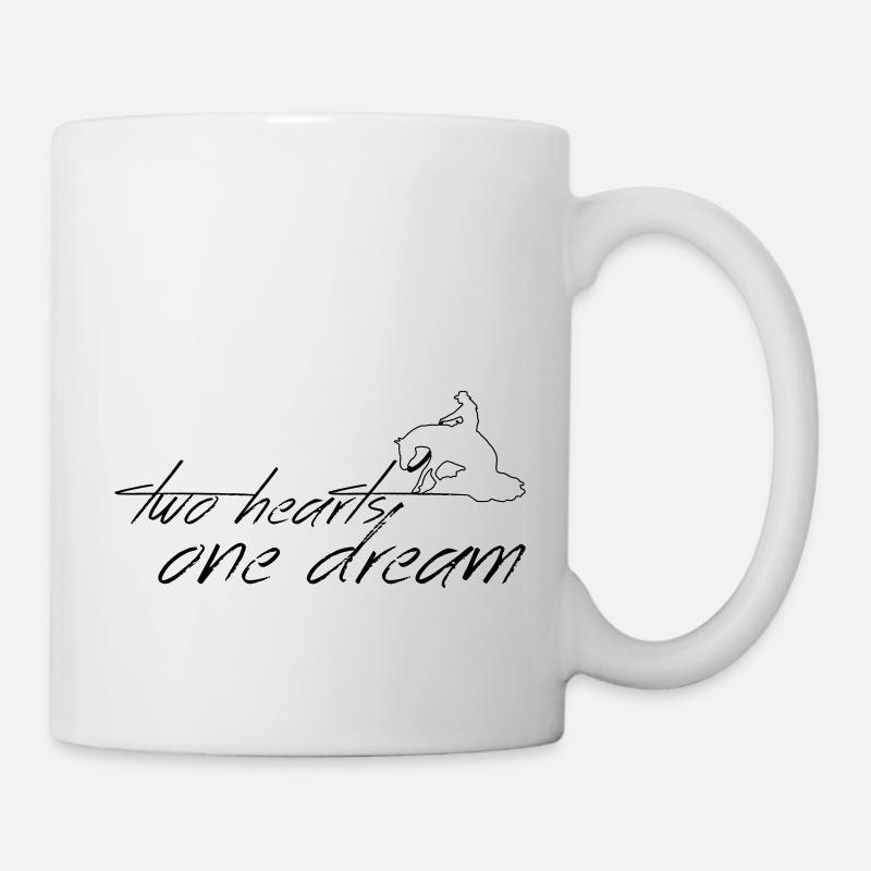 2 hearts 1 dream slider - Tasse - Weiß