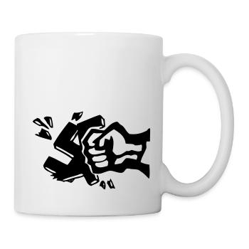 Against Nazis - Mug blanc - blanc - Droite