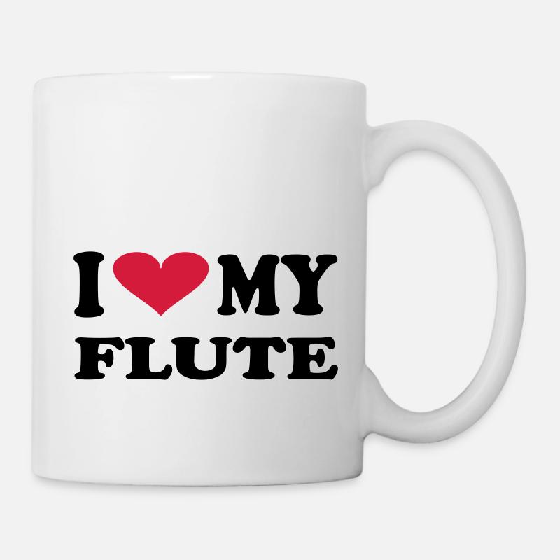 I Love my flute - Tasse - Weiß