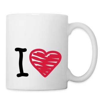 I_love - Mug blanc - blanc - Droite