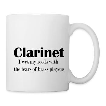 Clarinet, I wet my reeds with the tears - Mug blanc - blanc - Droite