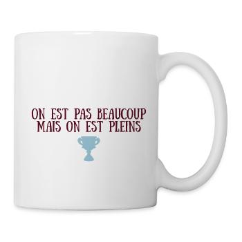 On est pas beaucoup mais on est pleins - Mug blanc - blanc - Droite