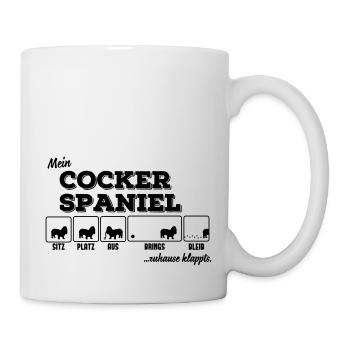 Mein Cocker Spaniel - zuhause klappts - Tasse - Weiß - Rechts