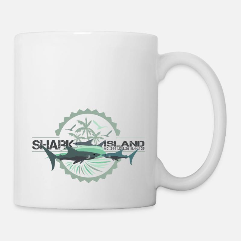 sharkisland-sharkshirt - Tasse - Weiß