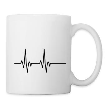 Puls Pulsschlag Herzschlag - Tasse - Weiß - Rechts