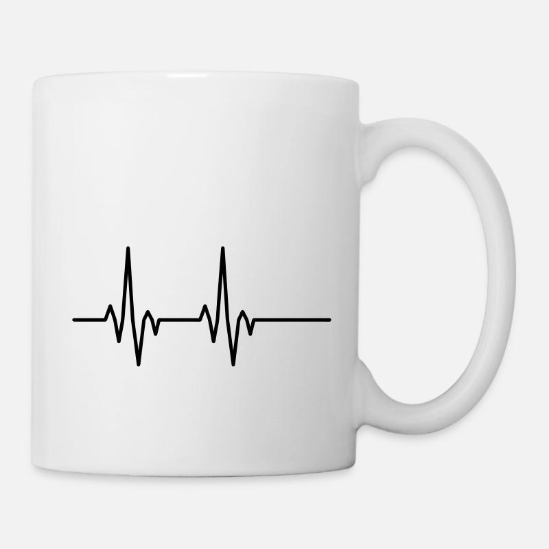 Puls Pulsschlag Herzschlag - Tasse - Weiß