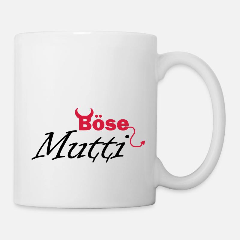 böse Mutti - Tasse - Weiß
