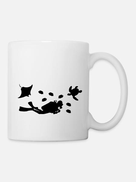 taucher - Tasse - Weiß