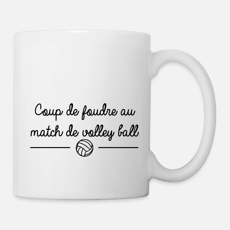 Coup de foudre au match de volley ball - Mug blanc - blanc