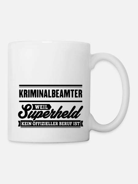 Superheld Kriminalbeamter - Tasse - Weiß