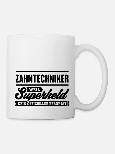 Superheld Zahntechniker - Tasse - Weiß