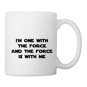 I am one with The Force and The Force is with me - Mug - white - Right