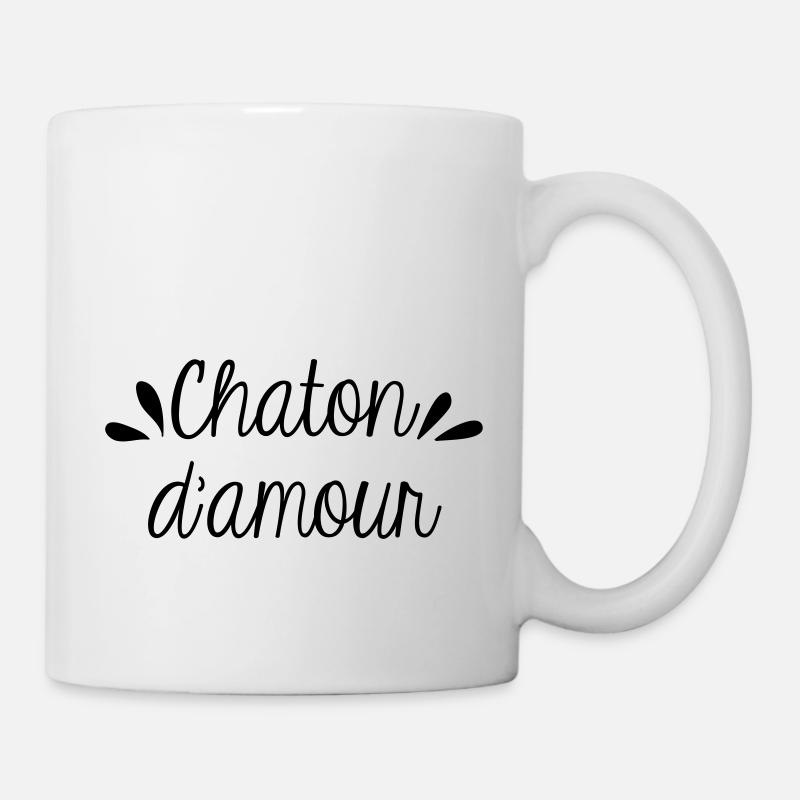 Chaton d'amour - Mug blanc - blanc