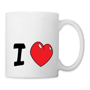 i love - Tasse - Weiß - Rechts
