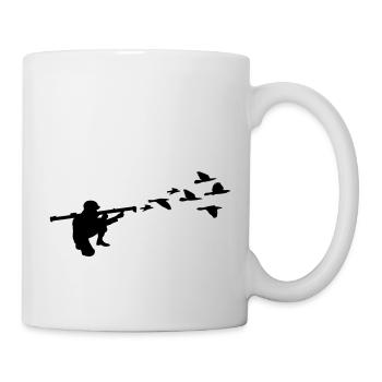 freie fliegende Vögel Bazooka Soldat - Tasse - Weiß - Rechts