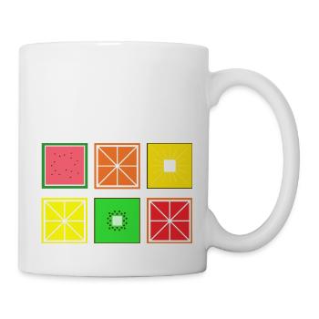 DIGITAL FRUITS - Pixel Frucht - Tasse - Weiß - Rechts