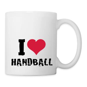 I love Handball Herz 3 - Tasse - Weiß - Rechts