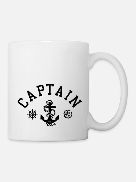 Captain Anker Compassrose - Tasse - Weiß
