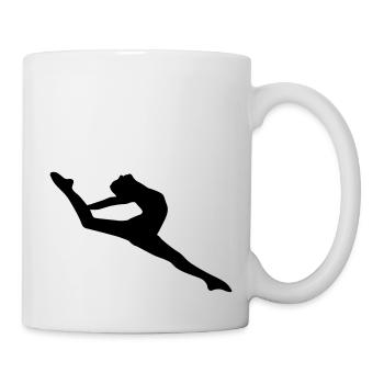 Vektor Balletttänzer Silhouette - Tasse - Weiß - Rechts