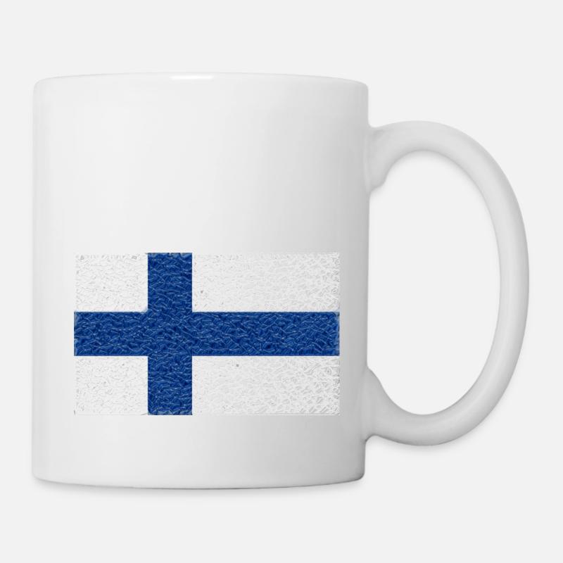 cristal drapeau Finlande - Mug blanc - blanc