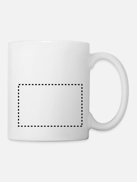 dashed_square_1c - Tasse - Weiß