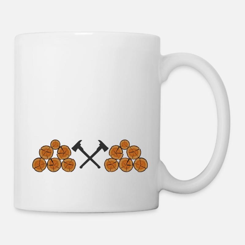 Holz ruft - Tasse - Weiß