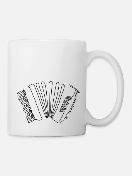 one line accordion - Tasse - Weiß