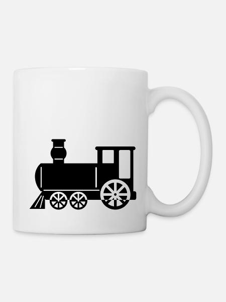 dampflok - Tasse - Weiß