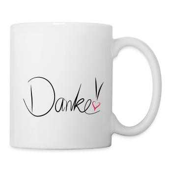 Danke - Tasse - Weiß - Rechts