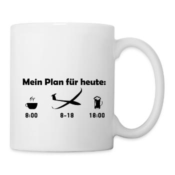 Mein Plan für heute: Segelfliegen Geschenk - Tasse - Weiß - Rechts