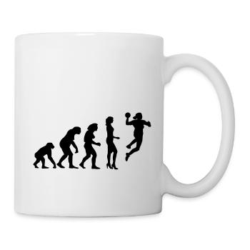 evolution_handball_spielerin_c_1c - Mug blanc - blanc - Droite
