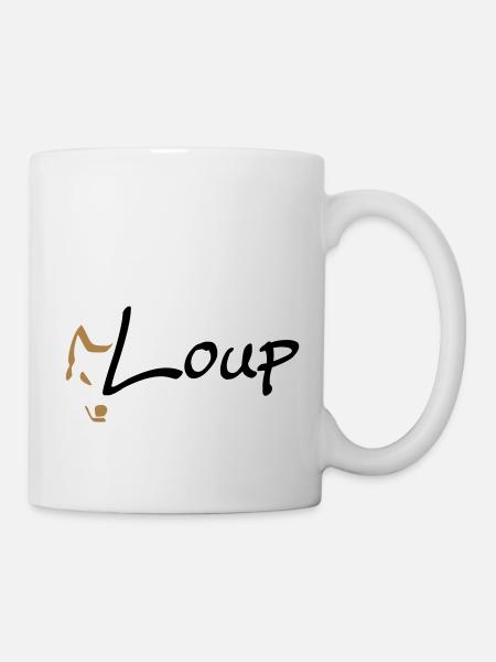 loup - Mug blanc - blanc